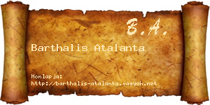 Barthalis Atalanta névjegykártya